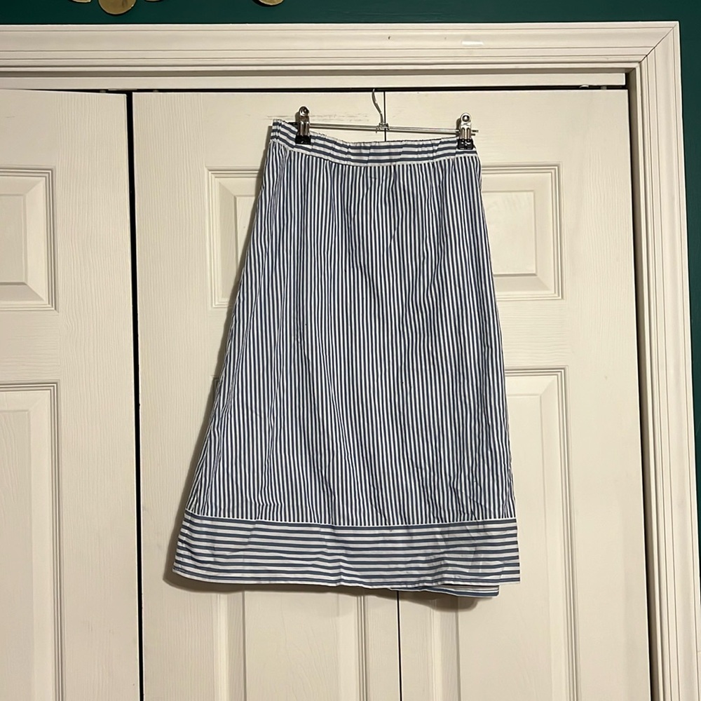 Striped midi skirt